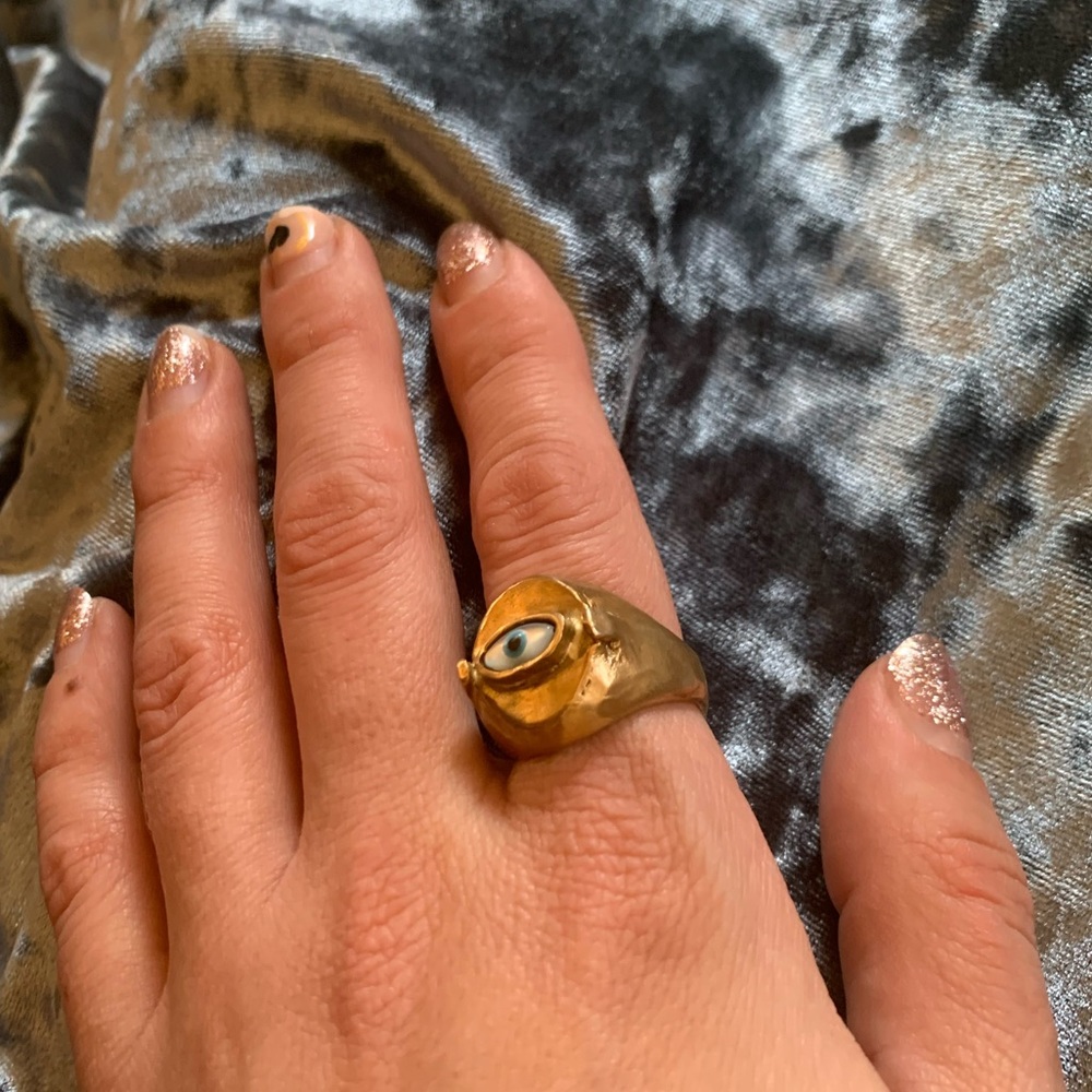 Heron & Lamb Evil Eye Ring